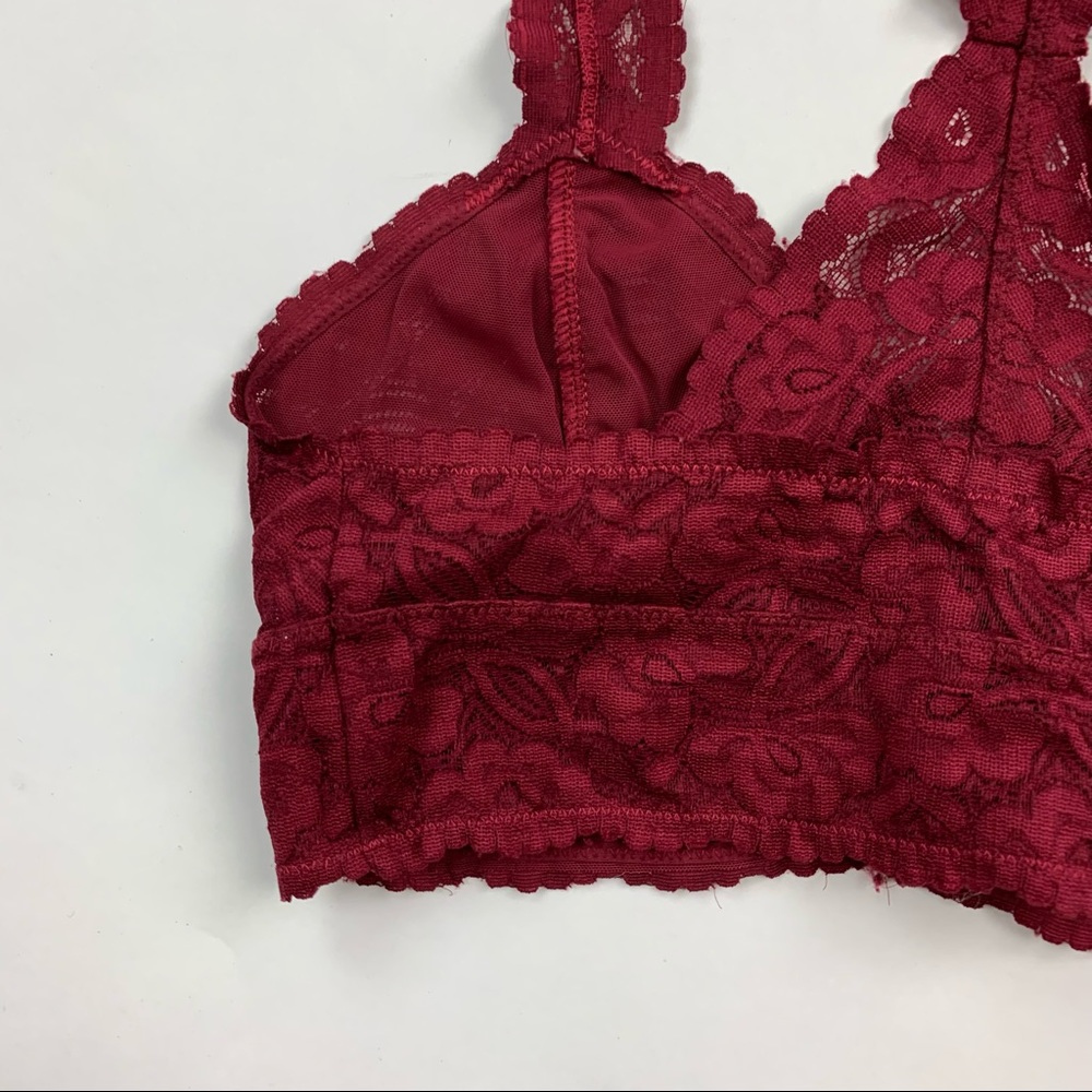 Free People Red Galloon Lace Bra Small - Picture 8 of 14